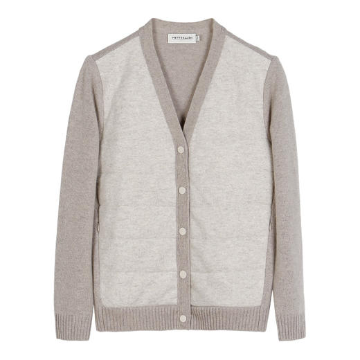 METTE羊绒世家21年秋冬女新品羊绒开衫时尚针织开衫夹棉保暖外套 商品图5