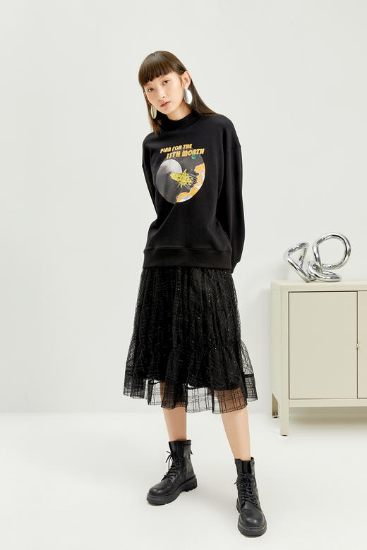 NEELLY纳俪裙半身裙女秋冬天配毛衣新款时尚百搭 商品图4