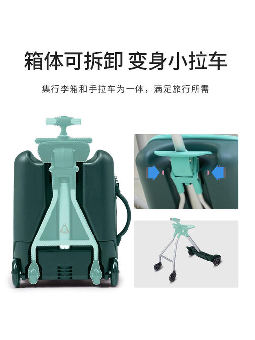 瑞士micro迈古米高儿童拉杆箱懒人箱可坐宝宝儿童旅行行李箱 商品图3