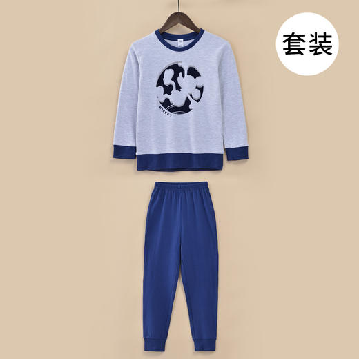 Threegun三枪 【舒肤软棉】男童圆领长袖家居套儿童家居服睡衣-88483D311 商品图0