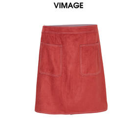 VIMAGE纬漫纪冬季新款时尚气质显瘦高腰包臀半身裙女V1606219