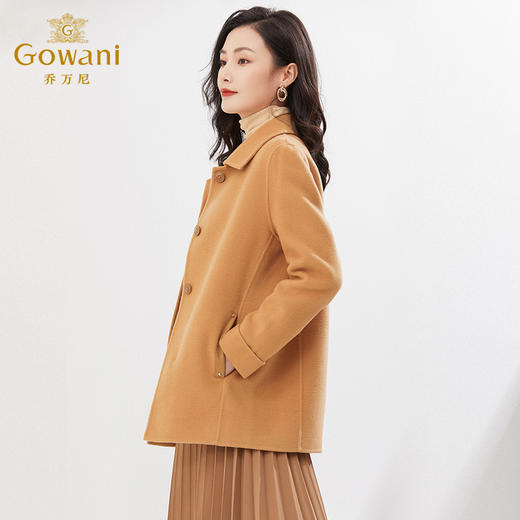 【100%绵羊毛】【重磅绵羊毛】乔万尼大衣新款短款显瘦EI4B553 商品图2