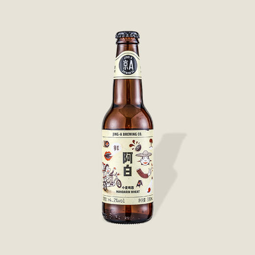 京A阿白小麦啤酒 330ml 商品图0