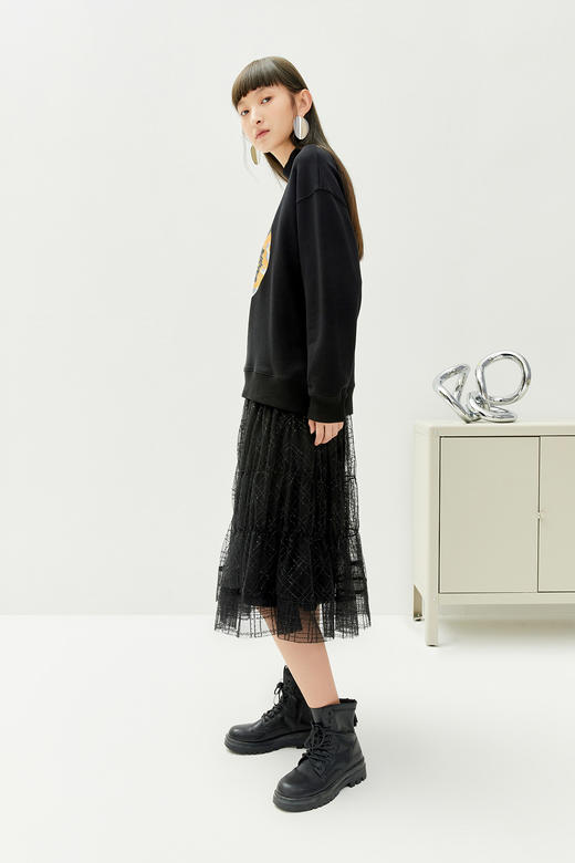 NEELLY纳俪裙半身裙女秋冬天配毛衣新款时尚百搭 商品图2