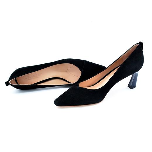 黑色羊猄皮7.5尖头细跟单鞋 商品图2