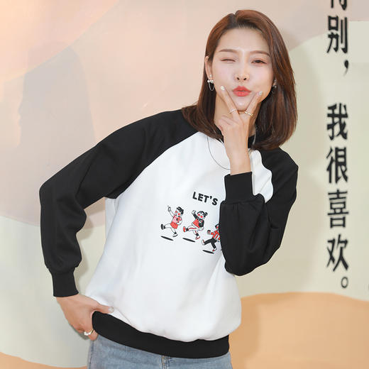 【亏本清仓 不退不换】龙之涵 亲子郊游插肩加绒卫衣 中大童保暖上衣 精美印花 A类标准 商品图10