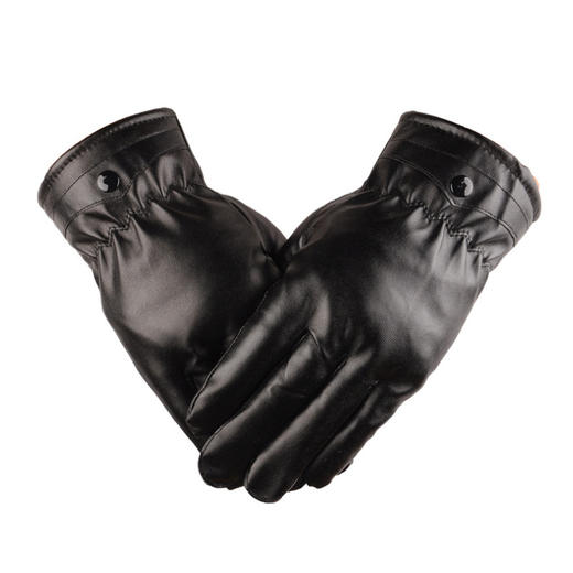 【超暖和~加绒加厚男女款骑手外出必备！】手套秋冬款男女加绒加厚保暖骑车摩托车户外PU手套 防寒防雨加绒加厚可触屏保暖防风皮手套 商品图4