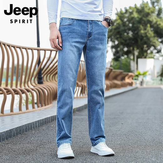 【服饰鞋包】秋冬休闲牛仔裤男式弹力直筒牛仔裤男宽松裤 商品图1