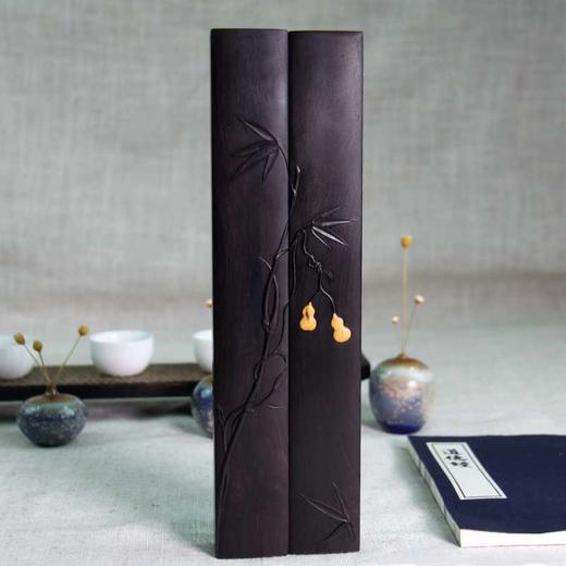 福禄连绵° 镇纸紫光檀镶黄杨木 商品图1