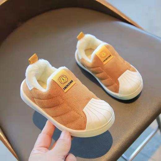 【用心呵护宝宝每一步】新款儿童保暖棉鞋软底童鞋女童纯色棉鞋男童加绒休闲板鞋 商品图1