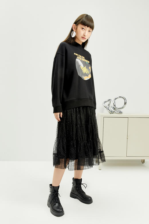 NEELLY纳俪裙半身裙女秋冬天配毛衣新款时尚百搭 商品图3