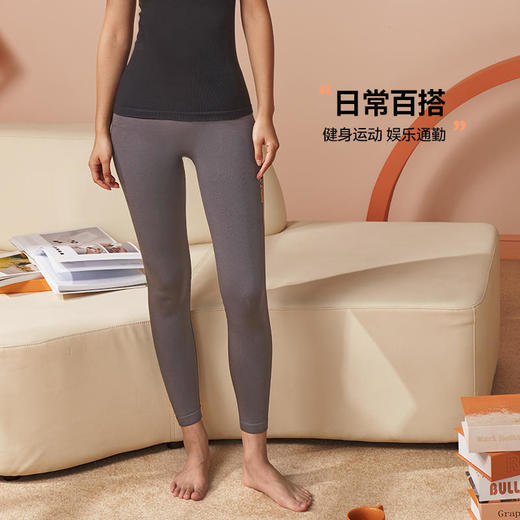 【蓄热保暖】MOLYVIVI火山裤HL3纤腰瘦体柔韧高弹助力舒展提臀美体高弹丝网印花发热更保暖 商品图5