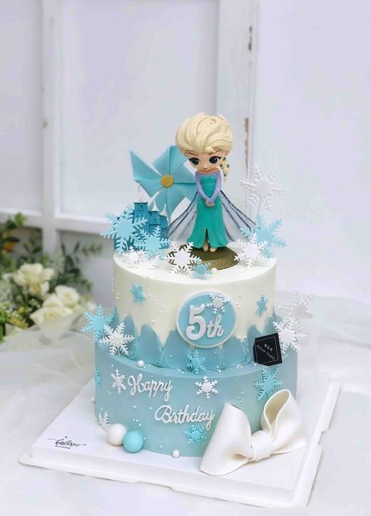 冰雪奇缘艾莎公主双层蛋糕 商品图0