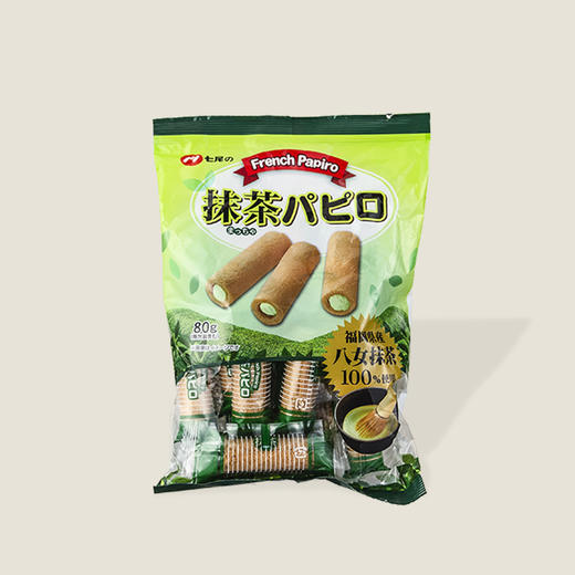 七尾抹茶口味夹心蛋卷 77g 商品图0