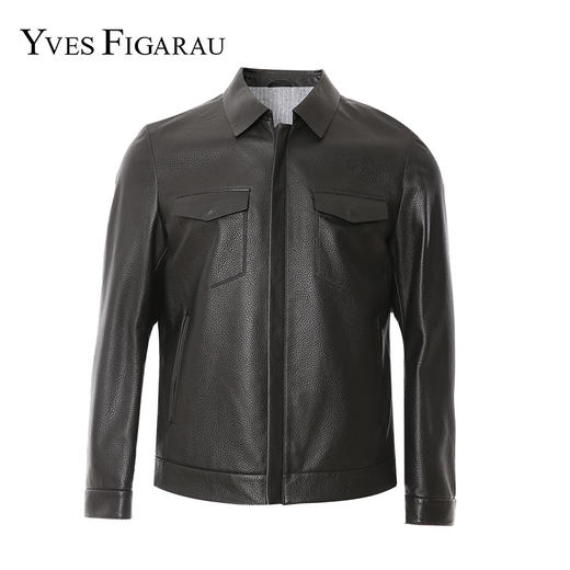 YvesFigarau伊夫·费嘉罗秋冬保暖绵羊皮革皮夹克923802 商品图4