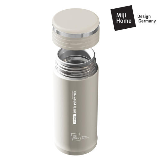 米技 可拆卸真空不锈钢轻量杯 460ml 香槟金 商品图1