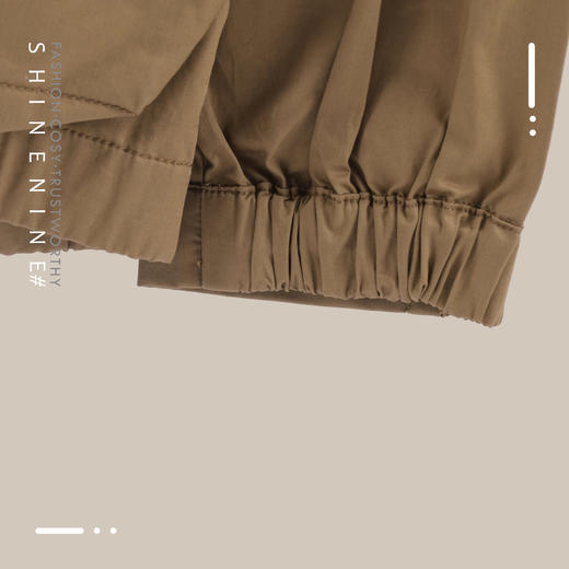 P119675106多口袋短款休闲风衣 商品图2