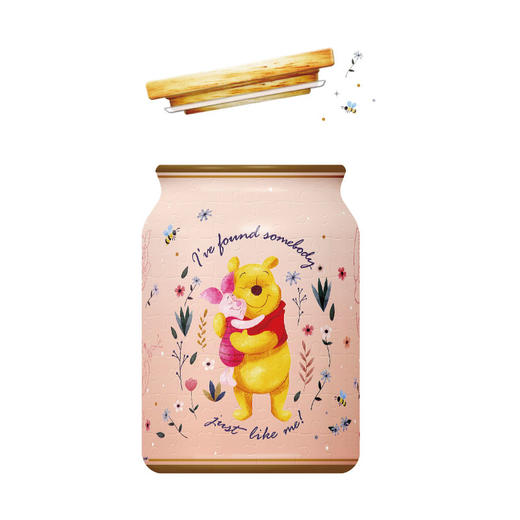 128片 收纳罐拼图 塑料拼图BA1004 小熊維尼系列-甜蜜友谊 商品图0