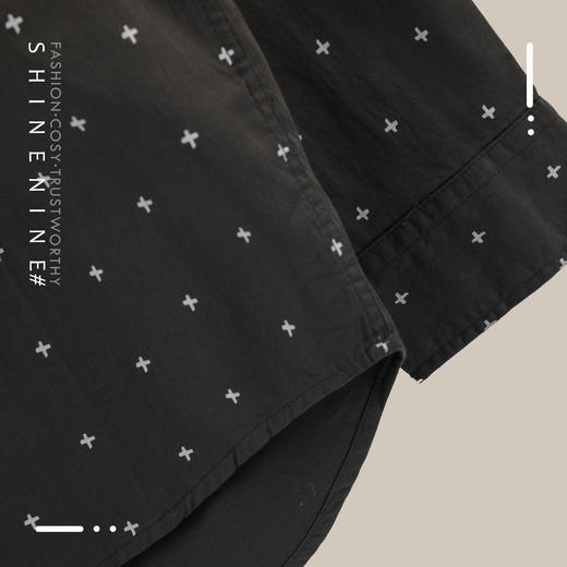 B11932139十字星星装饰长袖衬衫 商品图2