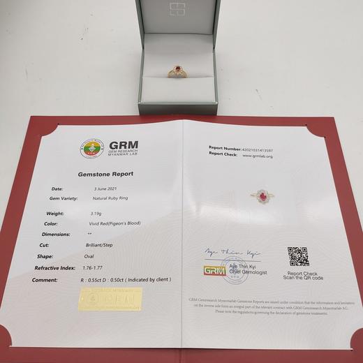 18K镶嵌红宝石戒指 商品图4