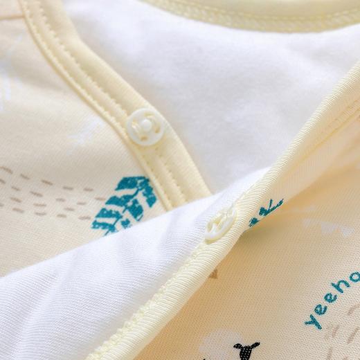 英氏婴儿夹棉连体衣宝宝中性家居服哈衣新生儿YLHAJ41040A 商品图2