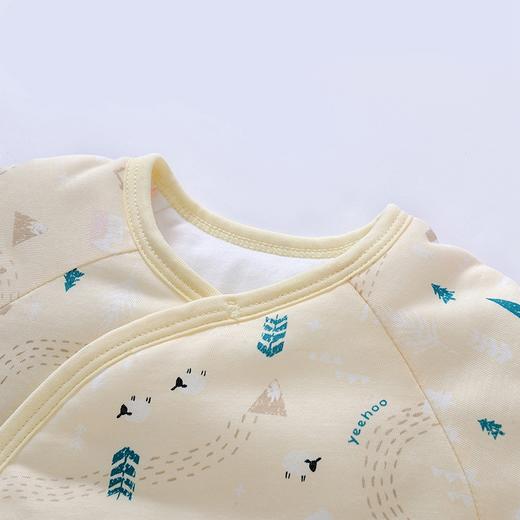 英氏婴儿夹棉连体衣宝宝中性家居服哈衣新生儿YLHAJ41040A 商品图1