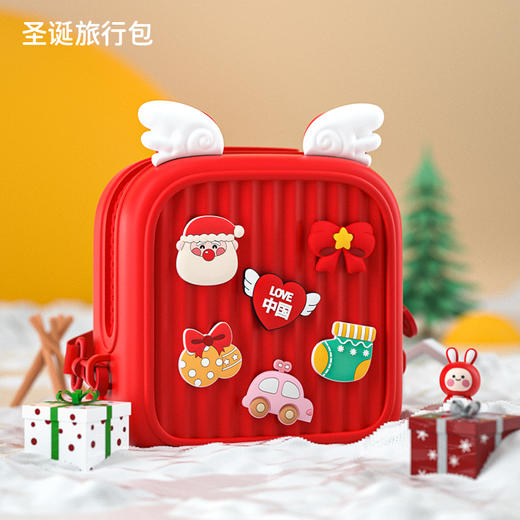 童趣儿童小包包国潮单肩挎包宝宝幼儿园卡通斜挎包圣诞新年礼物 商品图1