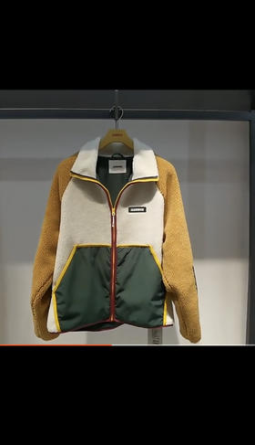 Jasonwood/坚持我的 2021冬新款男装拼色羊羔毛夹克外套411113302