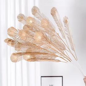 仿真金色孔雀毛