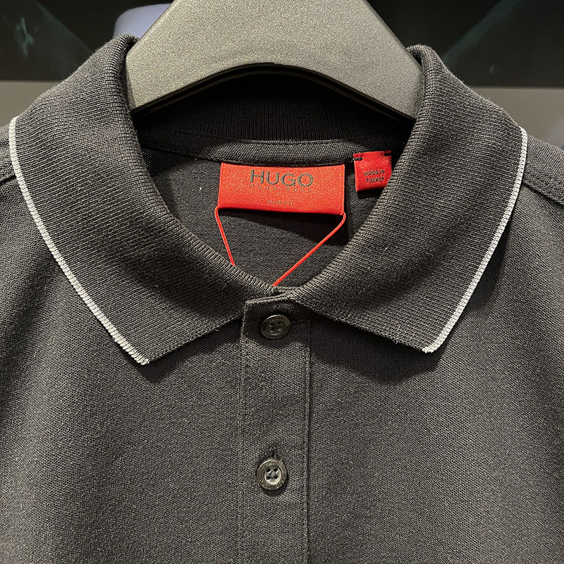 纽约大宝 hugo boss男士新款红标棉质弹性纯色商务休闲短袖polo衫