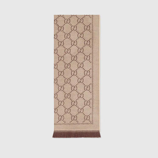 【四】GUCCI 古驰 男士GG提花图案针织围巾 混色 133483 3G200 2764 商品图1