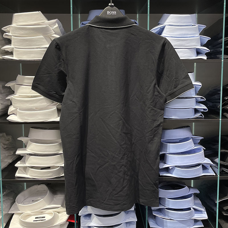 纽约大宝 hugo boss男士新款红标棉质弹性纯色商务休闲短袖polo衫