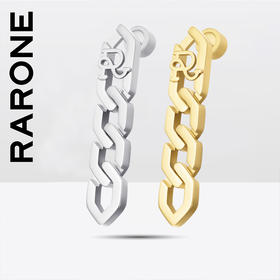 雷诺冷淡风链条耳钉2021年新款男女同款潮流潮酷小众饰品