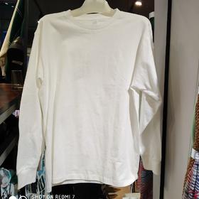 男250螺纹袖圆领长T