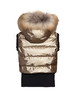 Goldbergh - SHINE body warmer real fur- gold - 戈德堡 - 羽绒背心 - 金色 商品缩略图1
