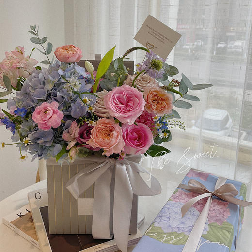 花艺   紫色花园 ·方形花盒 商品图1