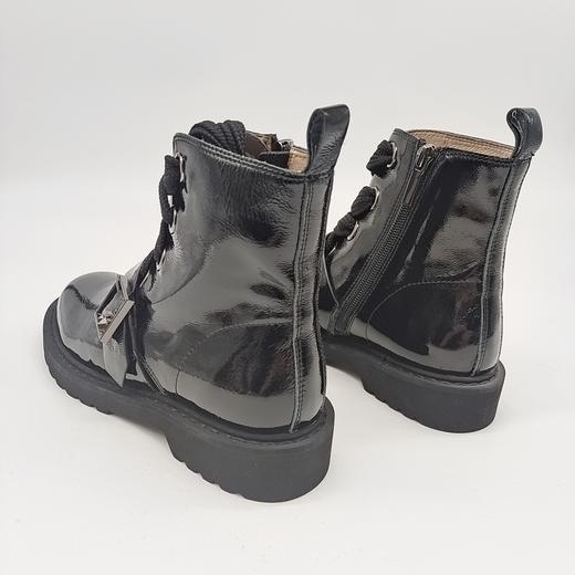 LFGJ 10802 真皮水钻皮带扣漆皮小短靴 商品图5