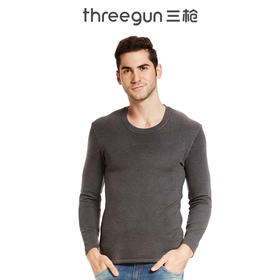 Threegun三枪 【舒暖密棉】圆领男士长袖上衣打底衫-22395A131