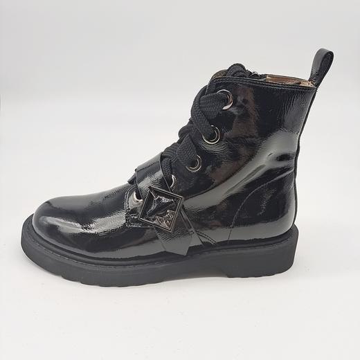 LFGJ 10802 真皮水钻皮带扣漆皮小短靴 商品图1