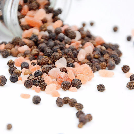 牛排搭档现磨黑胡椒粒玫瑰海盐研磨器1只装牛排调料玫瑰盐黑胡椒盐