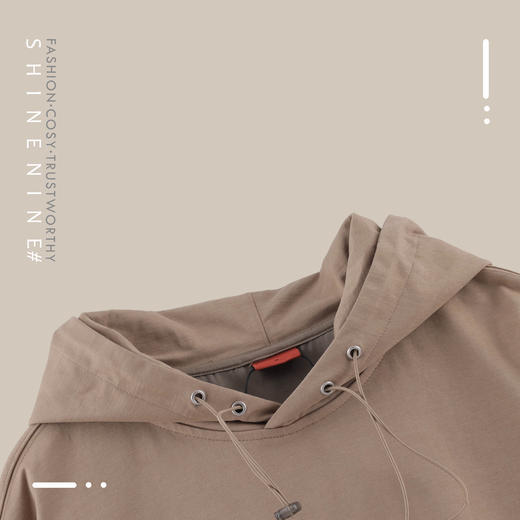 B98926413抽绳拼接套头帽衫卫衣 商品图1