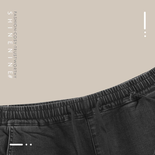 B97923887酷帅口袋装饰直筒牛仔裤 商品图1