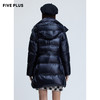FIVE PLUS2021新款女冬装轻盈空气鹅绒羽绒服女中长立领连帽外套2NN4333580 商品缩略图2