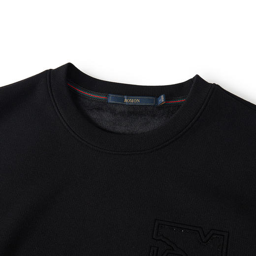 【加绒保暖】罗蒙卫衣男秋冬季防风防寒圆领休闲百搭通勤男士卫衣上衣 商品图8