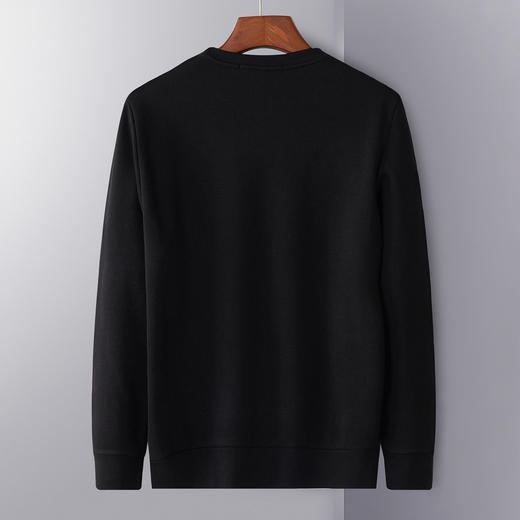 【加绒保暖】罗蒙秋冬男士厚款保暖卫衣时尚撞色款学院风套头男T恤 商品图1