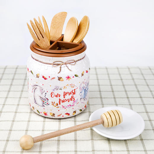 96片 收纳罐拼图 塑料拼图 BB1002 森林好朋友-兔子与松鼠 商品图2