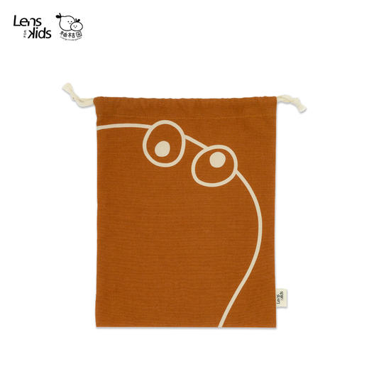 【柚桔园】橙色全棉帆布束口袋（25*32cm） 商品图0