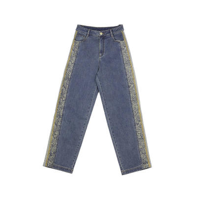 丽迪莎简约休闲拼接百搭牛仔裤KE43N3269 商品图5