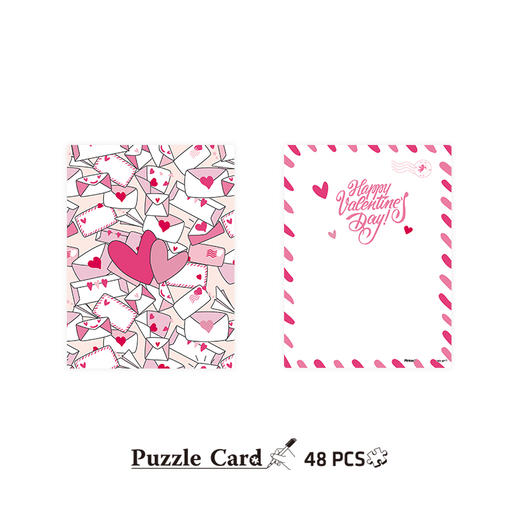 【折扣商品 不退不换】48片 贺卡拼图 塑料拼图 V1041 爱心邮件 商品图0