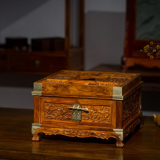 黄花梨梅花纹折叠式镜台 商品图1